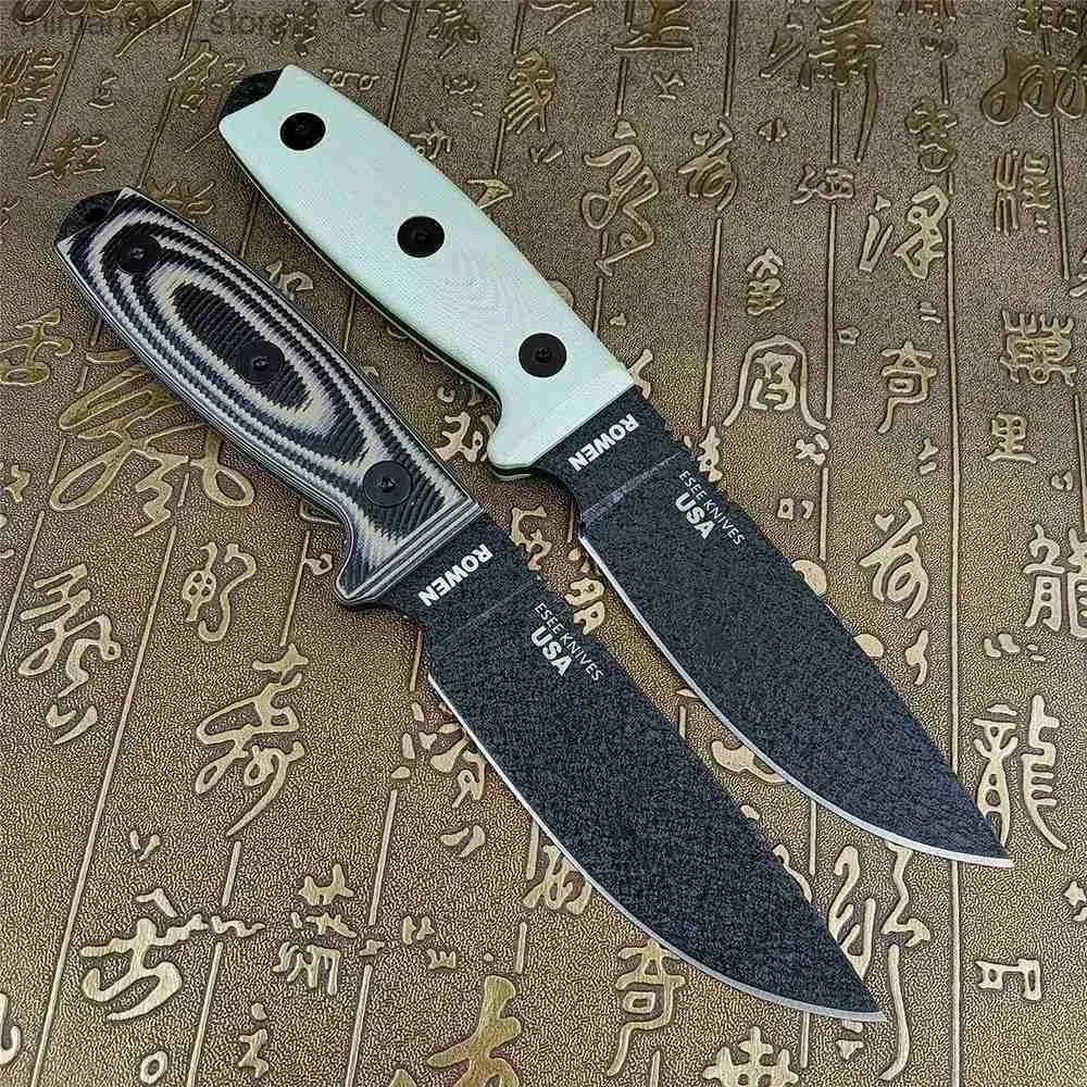 2 Colors ESEE-4 Fixed Blade Knife S35VN Stonewashed Blade Two-color G10 Handle Outdoor Survival Tactical Knife with Kydex Sheath