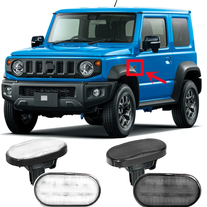 자동차 LED 다이내믹 사이드 마커 라이트, 스즈키 JIMNY JB64 JB74 2019 2020 2021 2022 2023 방향 지시등, 2 개