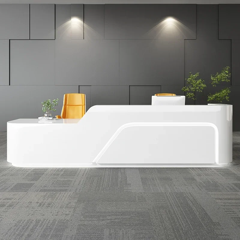 

High Quality Light Luxury Desks Modern Display Welcome Modern Customer Design Desks Adult Office Welcome Escrivaninha Furniture