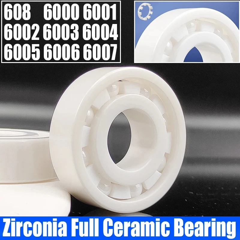 ZrO2 Zirconia Full Ceramic Bearing 608 6000 6001-6007 High Speed Ceramic Ball Bearings for CNC Machinery