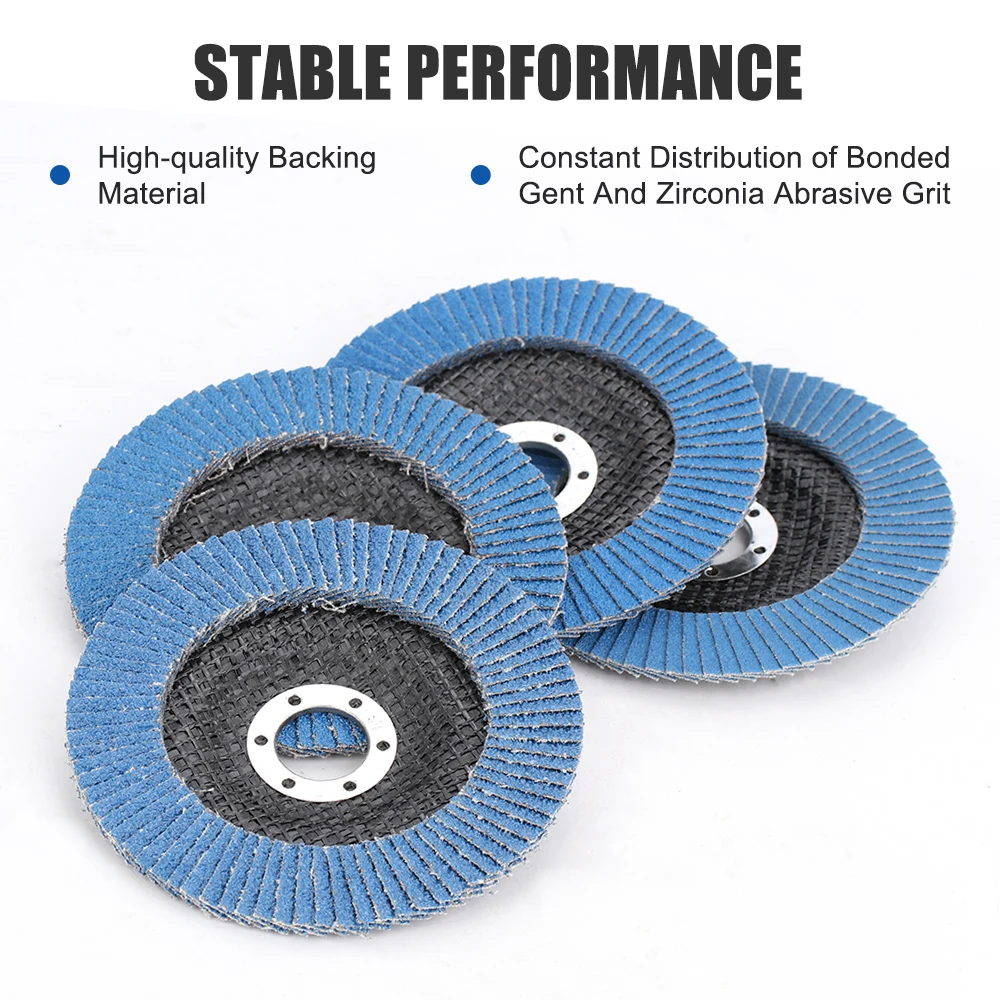 XCAN 1 قطعة 125 مللي متر أقراص رفرف مسطحة طحن عجلات طاحونة زاوية صغيرة اكسسوارات الرملي أقراص لتلميع الخشب المعدني