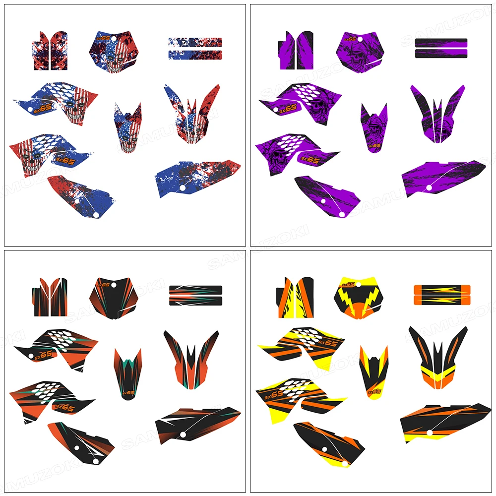 

Подходит для мотоциклов SX 65 SX65 2009-2015 годов выпуска: графические наклейки, декоративные комплекты, стикеры.