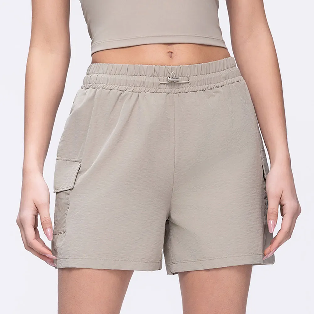 Loose Yoga Shorts Women Fitness Shorts Running Cycling Shorts Breathable Sports High Waist Workout Gym Shorts With Pocket