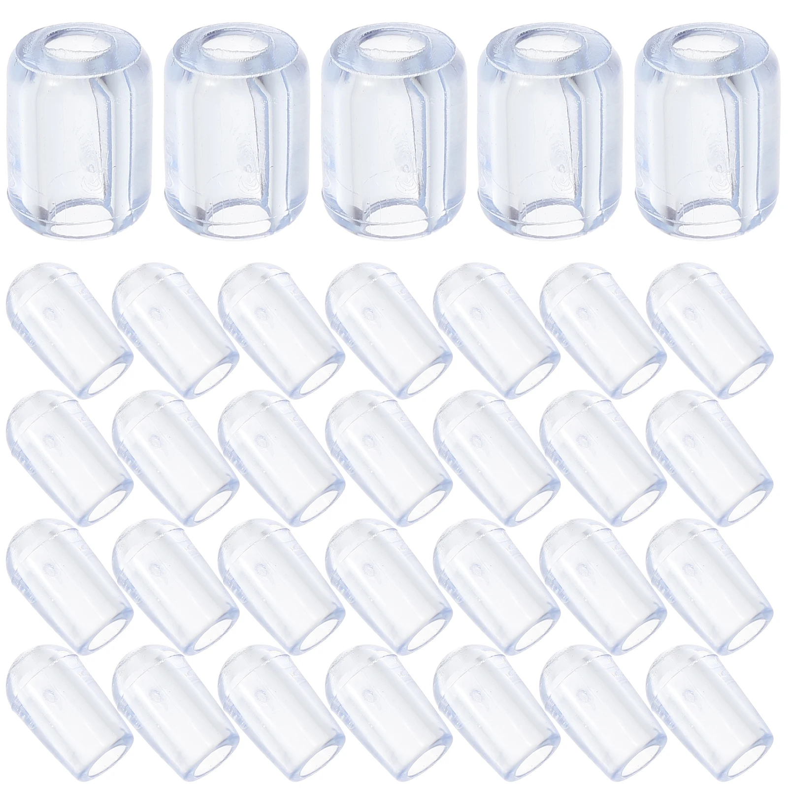 80Pcs Sink Grid Feet Kitchen Sink Accessories Protective Rack Tips Universal Fit Tubular Shapes Clear Plastic Replacement