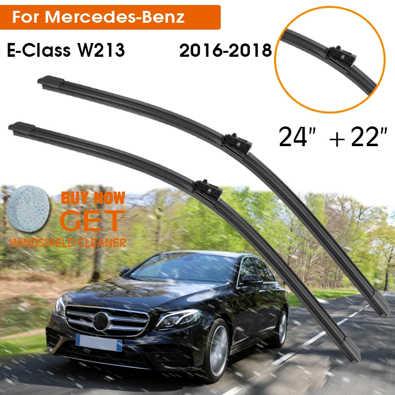 Carro para mercedes-benz e-class w213 2016-2018 pára-brisa borracha silicone recarga limpador de janela frontal 24 \