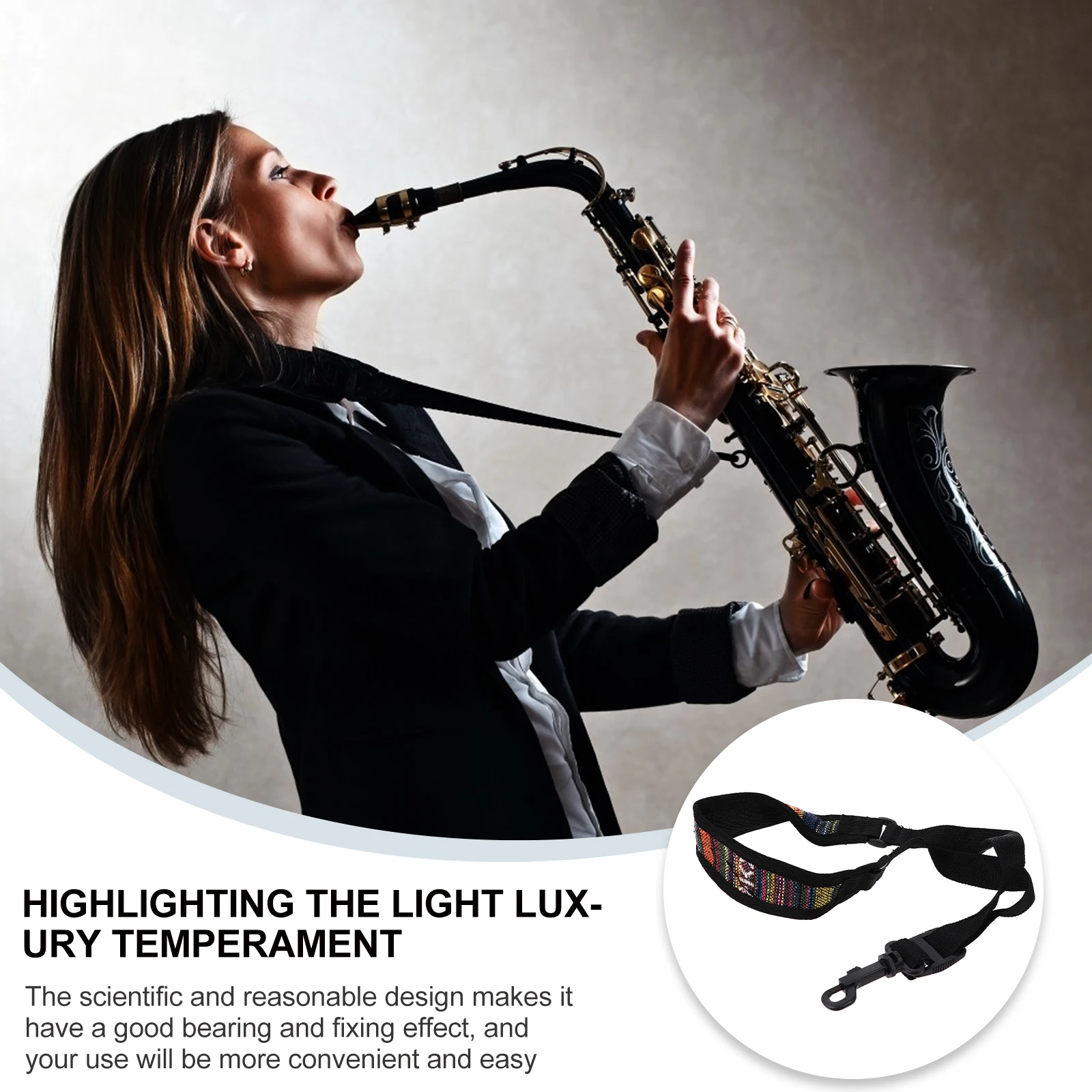 

Saxophone Strap Harness Shoulder Belt Neck Accessories Vintage Musical Instrument