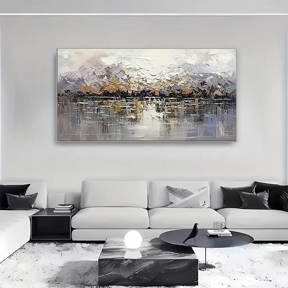 

Modern Abstract Oil Painting 100% Handmade Canvas Wall Art Picture Decor Living Room Hotel Office New Design Original Mural Gift
