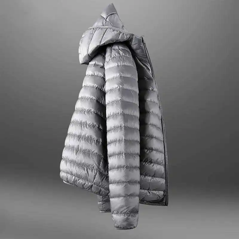 ملابس خارجية قطنية مبطنة خفيفة الوزن للرجال بياقة واقفة وغطاء للرأس كاجوال متعددة الاستخدامات وخفيفة الوزن من القطن مقاس كبير للرجال... #2