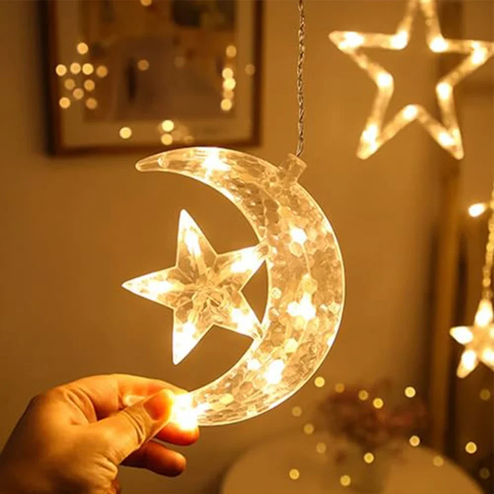 Festive Decor 3.5 Meter Eid Lights Battery Powered Lights Charming Decor Additions Creative Decoration Options