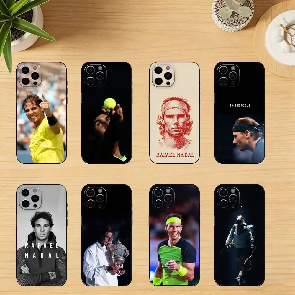 

Tennis R-Rafael Nadal Phone Case Silicone black Soft For IPhone 17,16,15,14,13,12,11,SE,Plus Pro Max