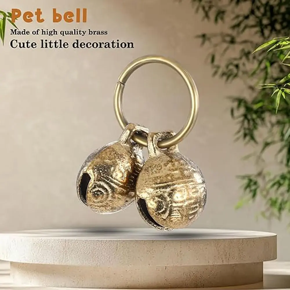 Decorative Brass Pet Collar Bells Extra Loud Key Rings Dog Charm Bells Anti Theft Jingle Bells Pet Pendant Bells Pets Training