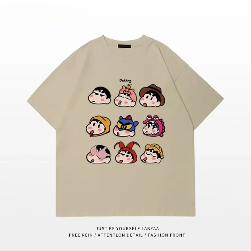 مينيسو تلوين شين تشان تي شيرت للرجال النساء ساتو ماساو نيني تورو بوشان الجدة تيز تي شيرت حجم الملابس