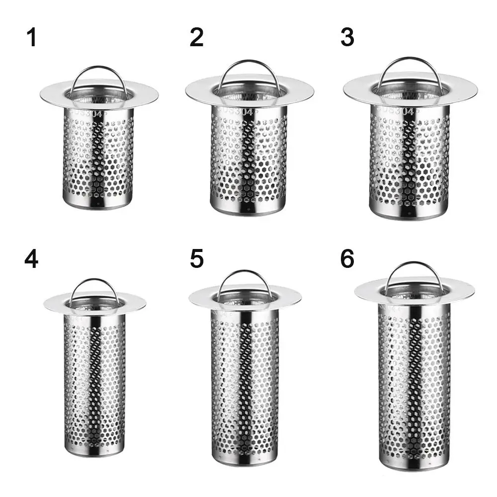 Floor Drain Filter Mesh Anti-Clogging Sink Strainer Food Hair Stopper With Handle Anti-Pest Sealing Cover Shower Leak Net