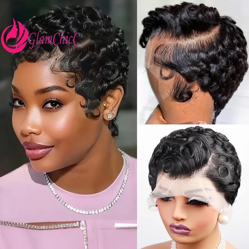 

High Quality 180% Density Natural Color Human Hair 13X4 Lace Frontal Wigs for Women 6'' Brazilian Remy Wave Hair Glueless Wigs