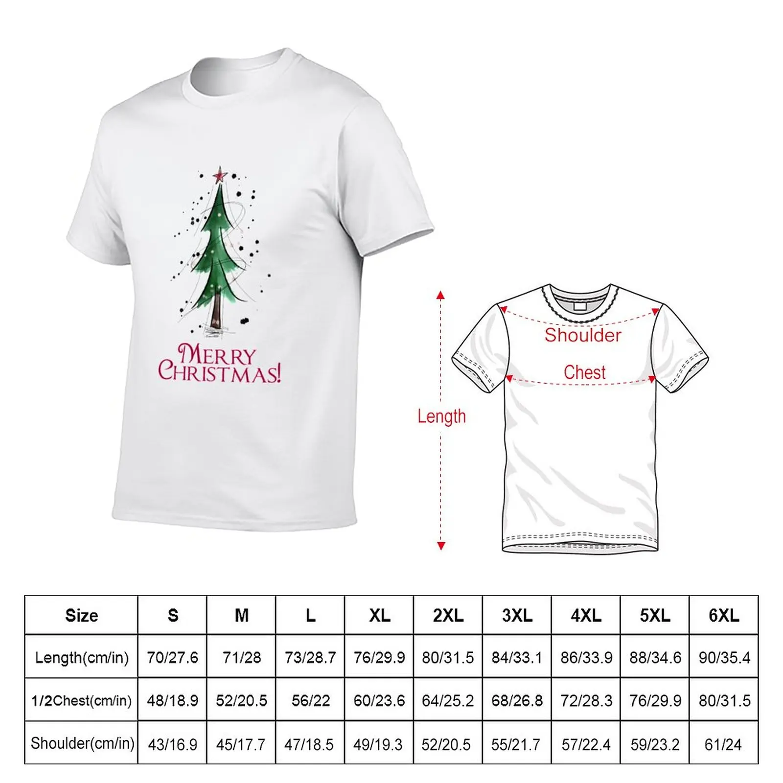 Arbre de No?l aquarelle arbre de vacances rétro Sketchy T-shirt classique T-Shirt Anime t-shirt mens funny t shirts