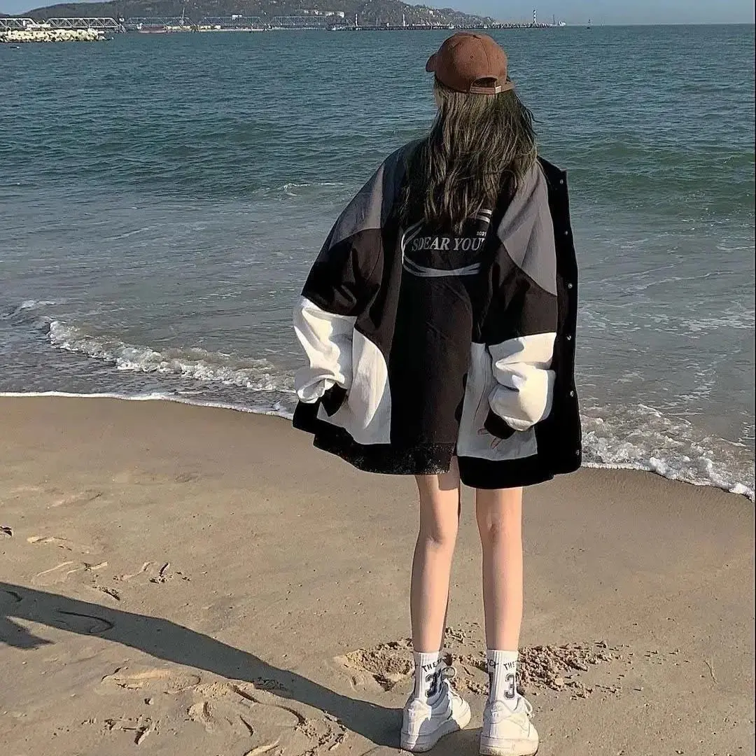 Cleanfit Sle Oversize Baseball Jaet voor studenten Heren Dames Lente Zomer Trendy merk Patchwork Bovenkleding ort jas