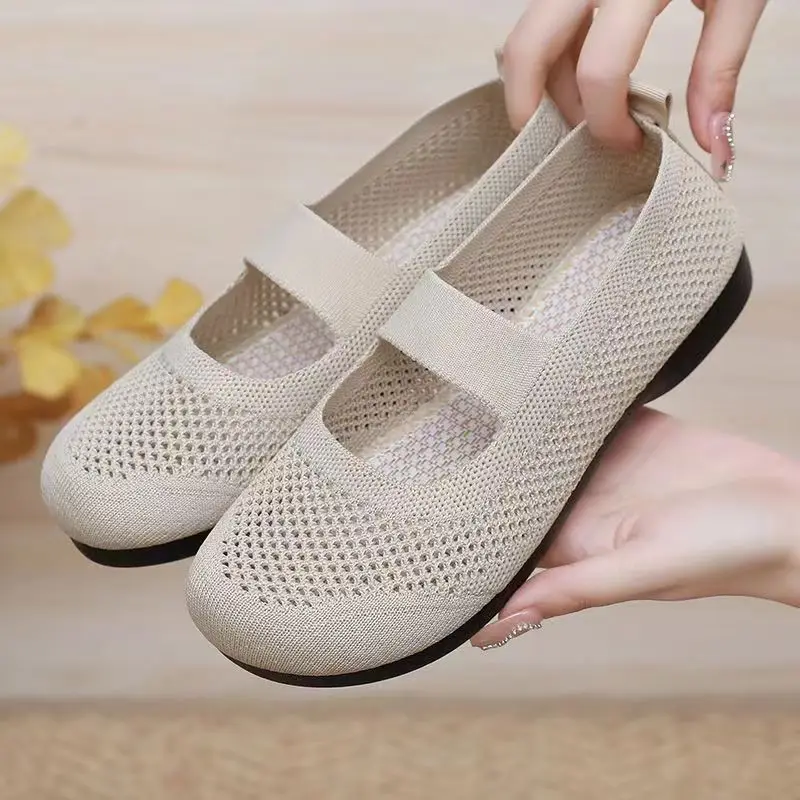 

Shoes Women's Spring New Women's Flat Shoes, Casual Socks, Mesh Shoes, Soft Sole Sports Women's Shoes