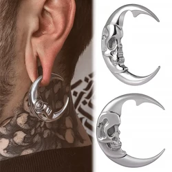 316L Stainless Steel Moon Ear Weights for Stretched Ears Gauges Ear Plugs Ear Lobe Body Piercing Tunnels Body Jewelry