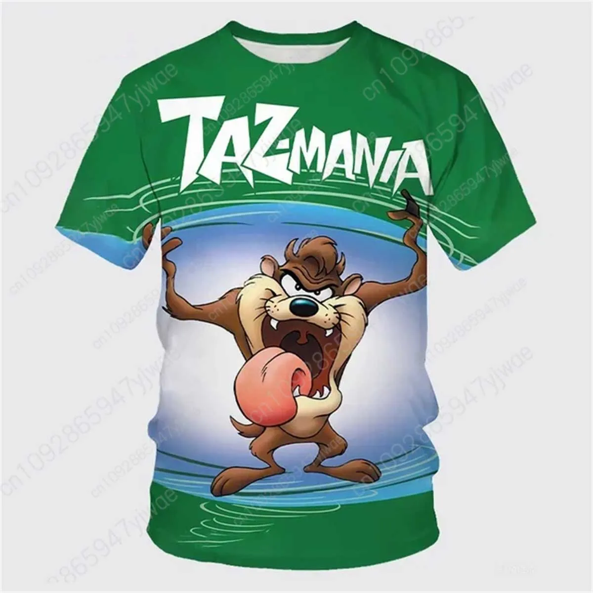 تسمانيا الشيطان الكرتون المطبوعة تي شيرت الأطفال ملابس رياضية جديدة تي شيرتات قصيرة الاكمام عيد الميلاد تأثيري الملابس الكبار تي شيرت