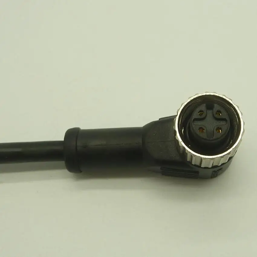 M12 injection molded cable joint with wire waterproof connector aviation plug 1 drag 3-4 hole elbow