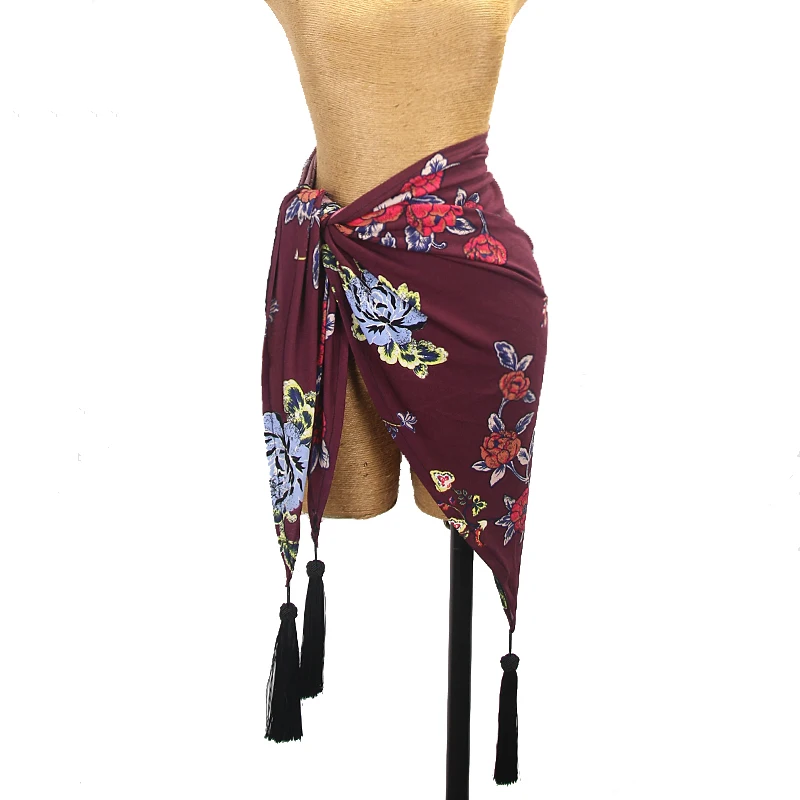

New Latin Dance Skirt customized One piece hip scarf Women's triangular tassel short skirt Tango Chacha Samba Dance Skirt