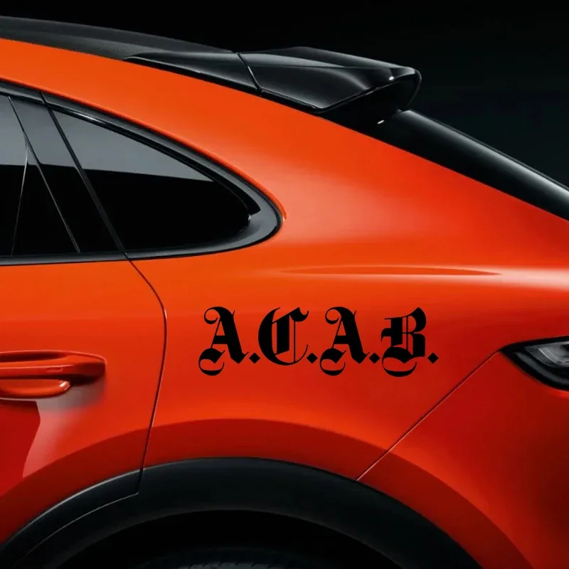Gothic Style ACAB Die-Cut Vinyl Car Sticker, Waterproof Decal for Bumper Rear Window Laptop, Multiple Sizes Available