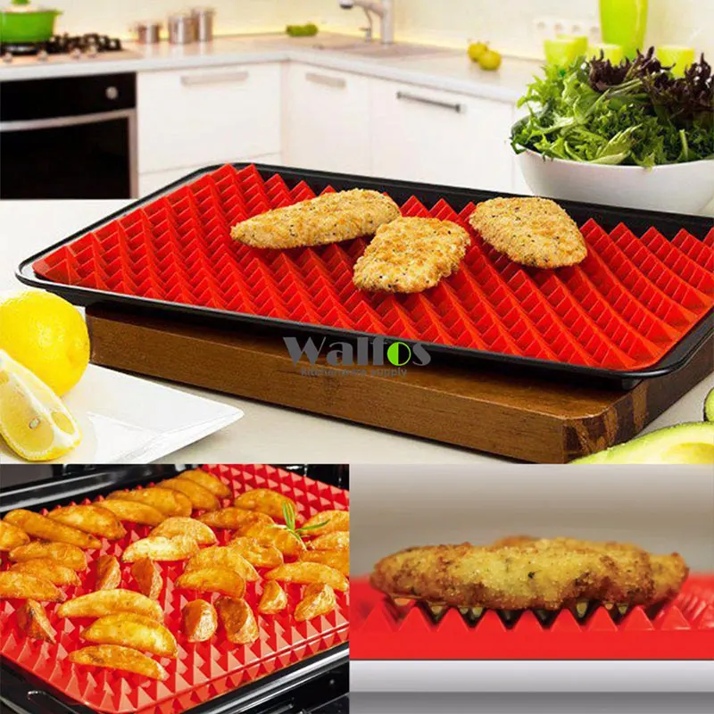 WALFOS Food Grade Pyramid Bakeware Pan Nonstick Silicone Baking Mat Pads Method For Oven Baking Mat Tray Sheet Kitchen Tools