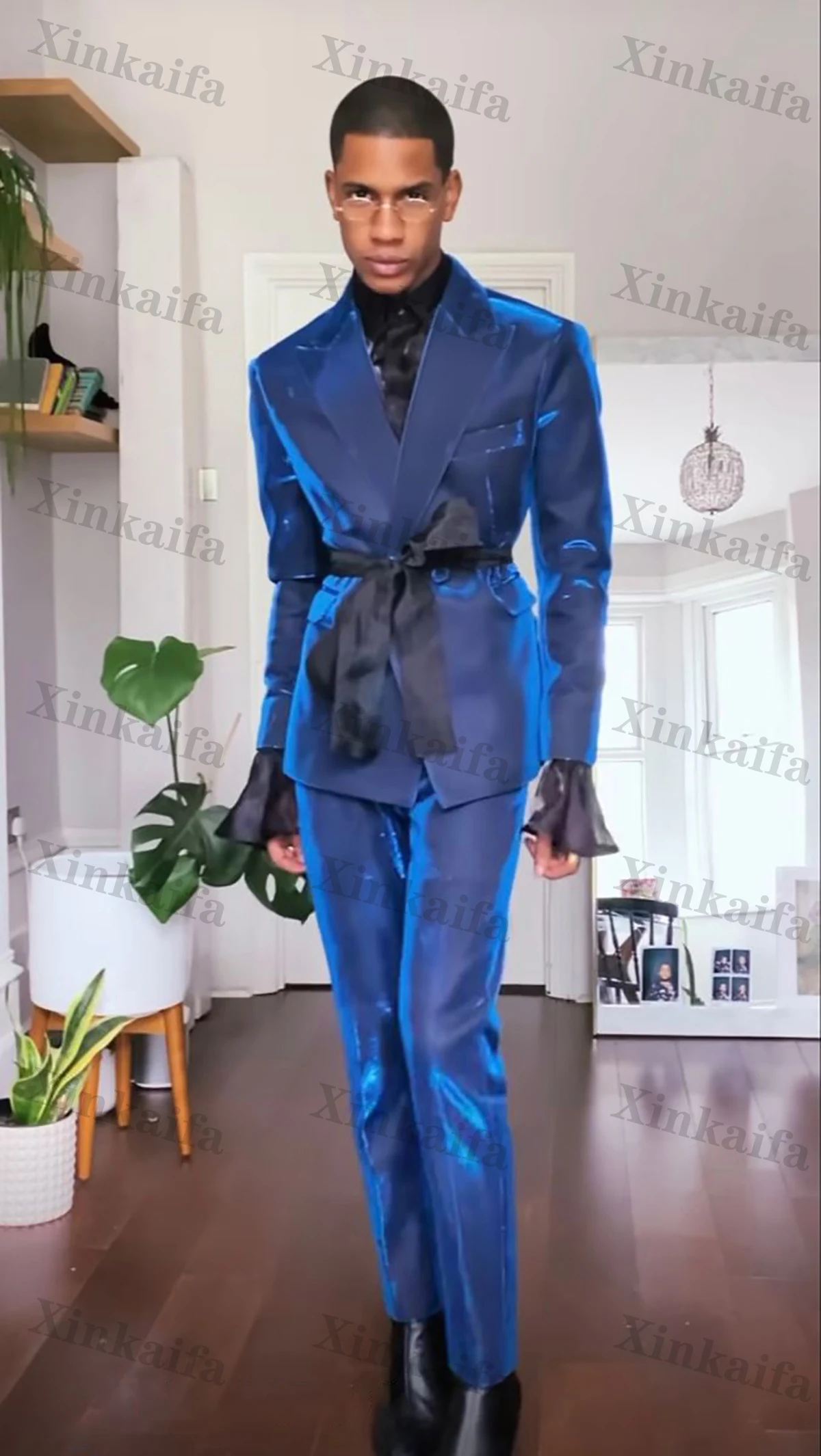 Trajes de boda de moda personalizados para hombres, nuevo brillo láser, ajuste Delgado, hecho a medida, novio, ocasiones formales, cantante, fiesta, negocios, 2 piezas