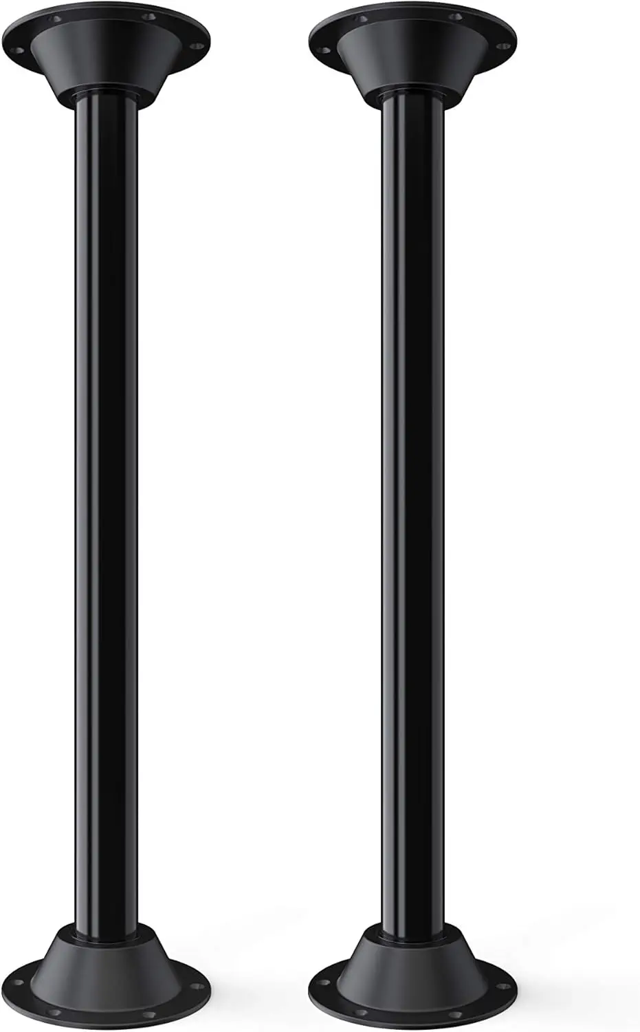 

Set of 2 Legs in Black 29-inch Surface Mount Aluminum Bases For Floor and Table Enhance Stability and Style Table Legs