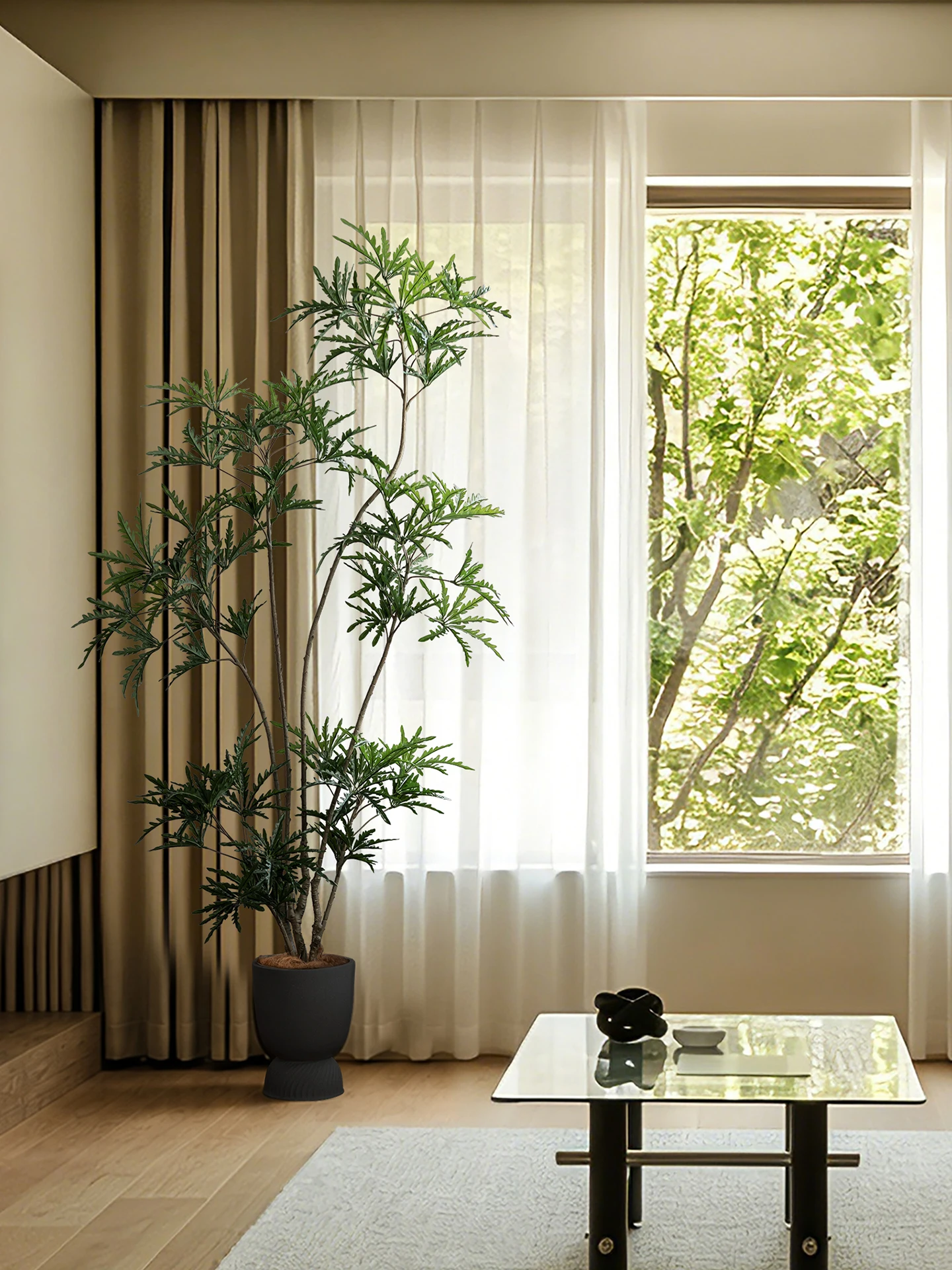 

Indoor Decorative Artificial Plant Lacape Peaco Tree Premium Luxury Floor Pot Decoration Ornaments Simulation eenery