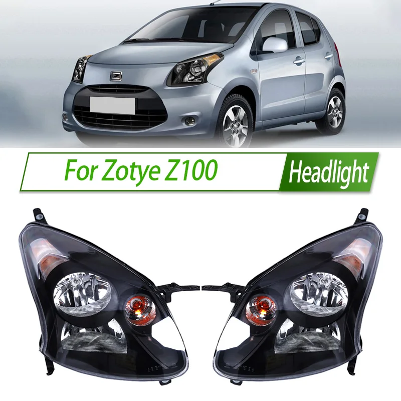 For Zotye Z100 Halogen Headlight Assembly OEM Style Front Headlamp Bulb Socket Plug & Play Replacement