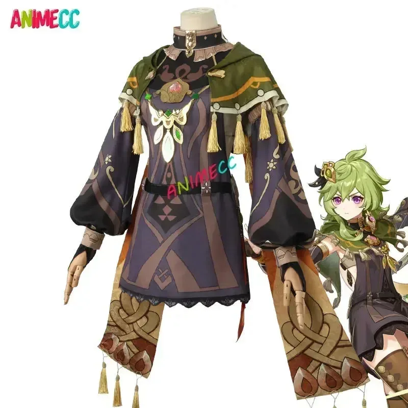 Dd12ANIMECC em estoque S-2XL collei cosplay traje peruca genshin impacto anime jogo uniforme festa de halloween role play outfit para wo