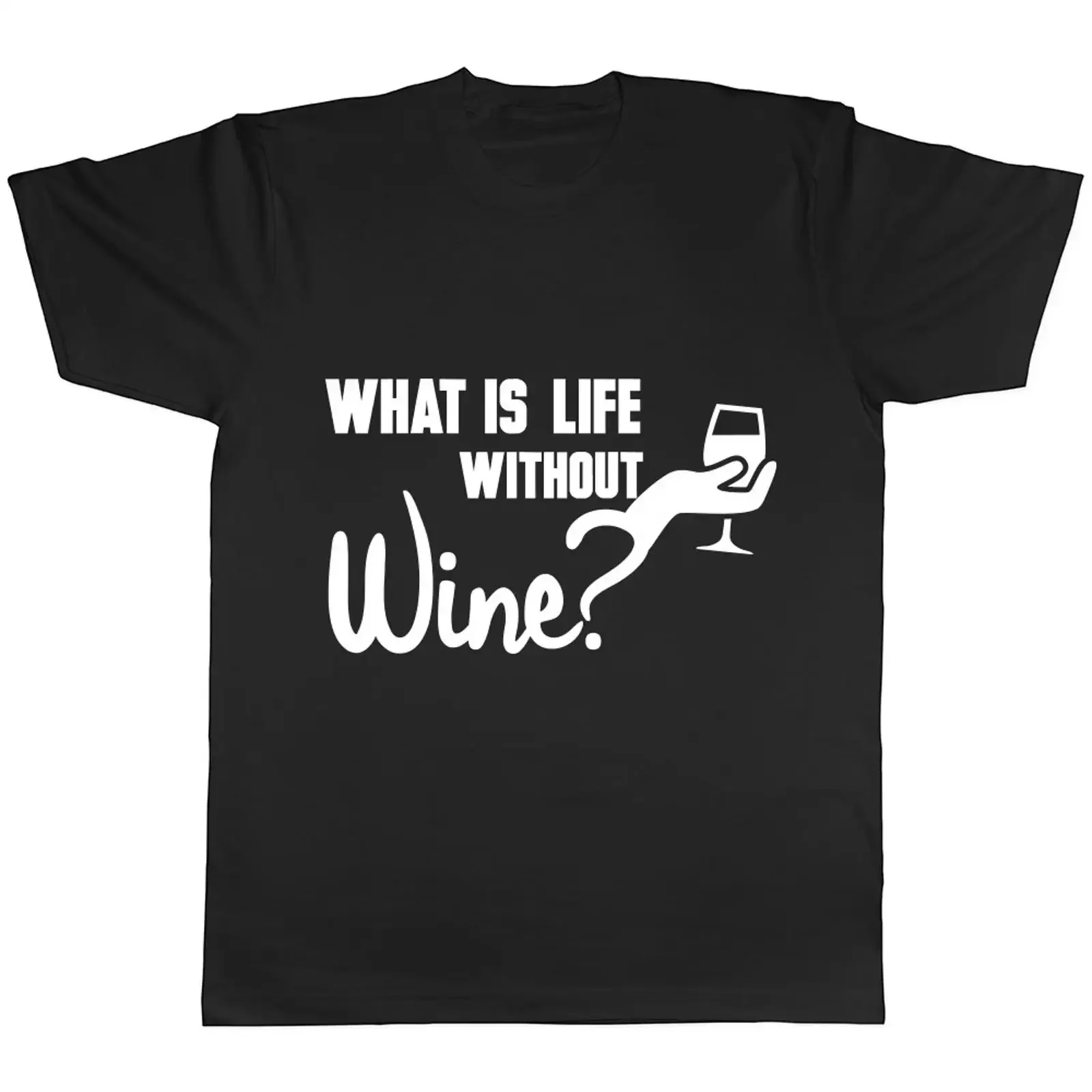 Was wäre das Leben ohne Wein Herren Damen T Shirt vintage Washed streetwear Slightly homme graphic Casual Breathable
