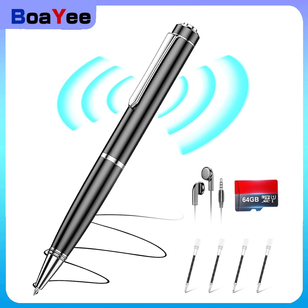 

32G 64GB Digital Voice Recorder Digital Voice Activated Voice Recorder Artificial Intelligence Noise ReductionVoice Activated