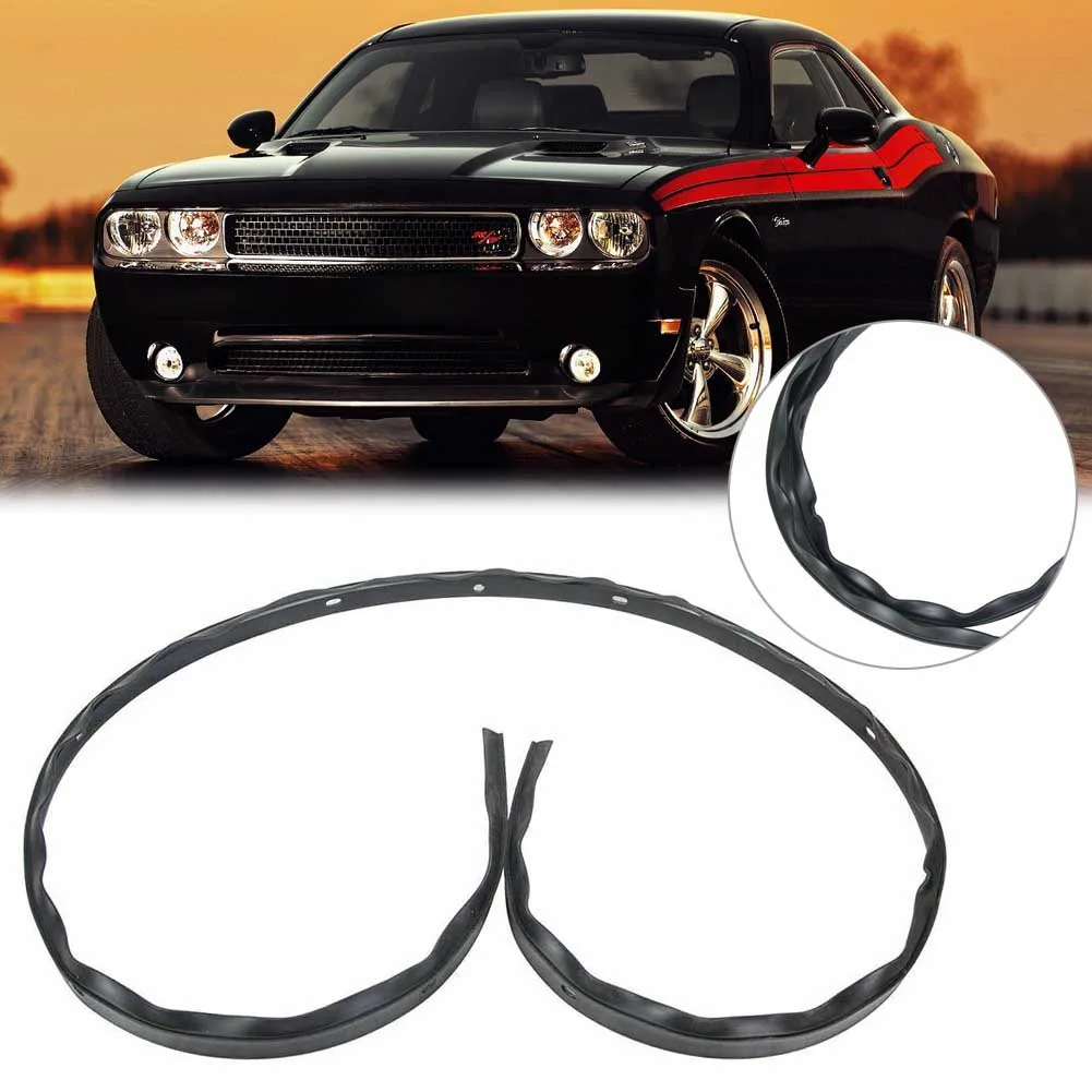 Rubber Car Front Fascia Bumper Hood Seal & Rivets For 2008-2019 Dodge Challenger 68051392AB 68051392AA