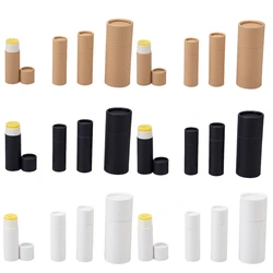 5g/12g/17g/61g Lipstick Tube Lip Balm Kraft Paper Tube Empty Degradable Cosmetic Containers Solid Deodorant Paste Tube Wholesale