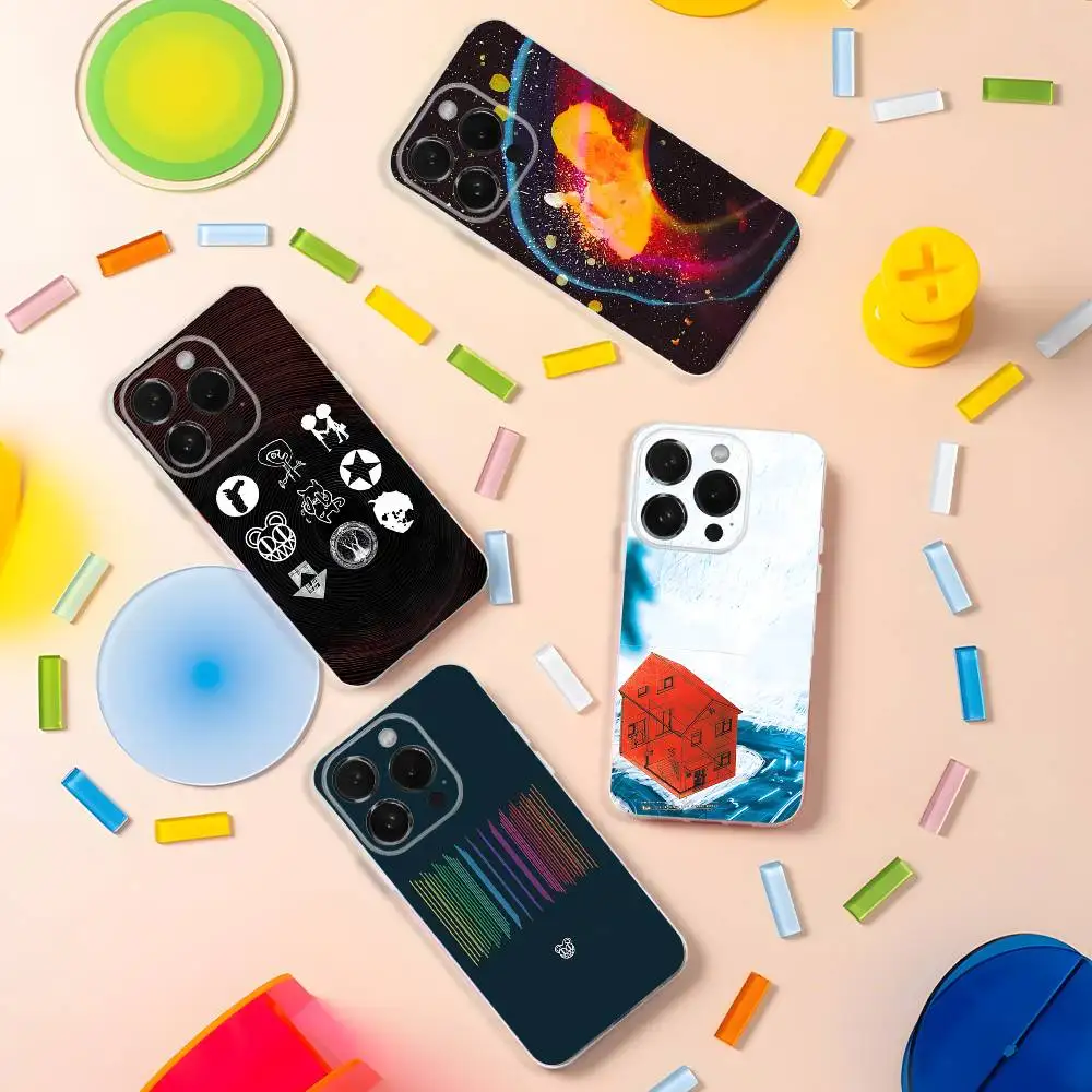 

R-Radiohead Band Rainbow For iPhone 17,16,15,14,13,12,11,Pro,XS,Max,XR,Plus,E,SE4,Mini Soft Cover Transport Phone Case