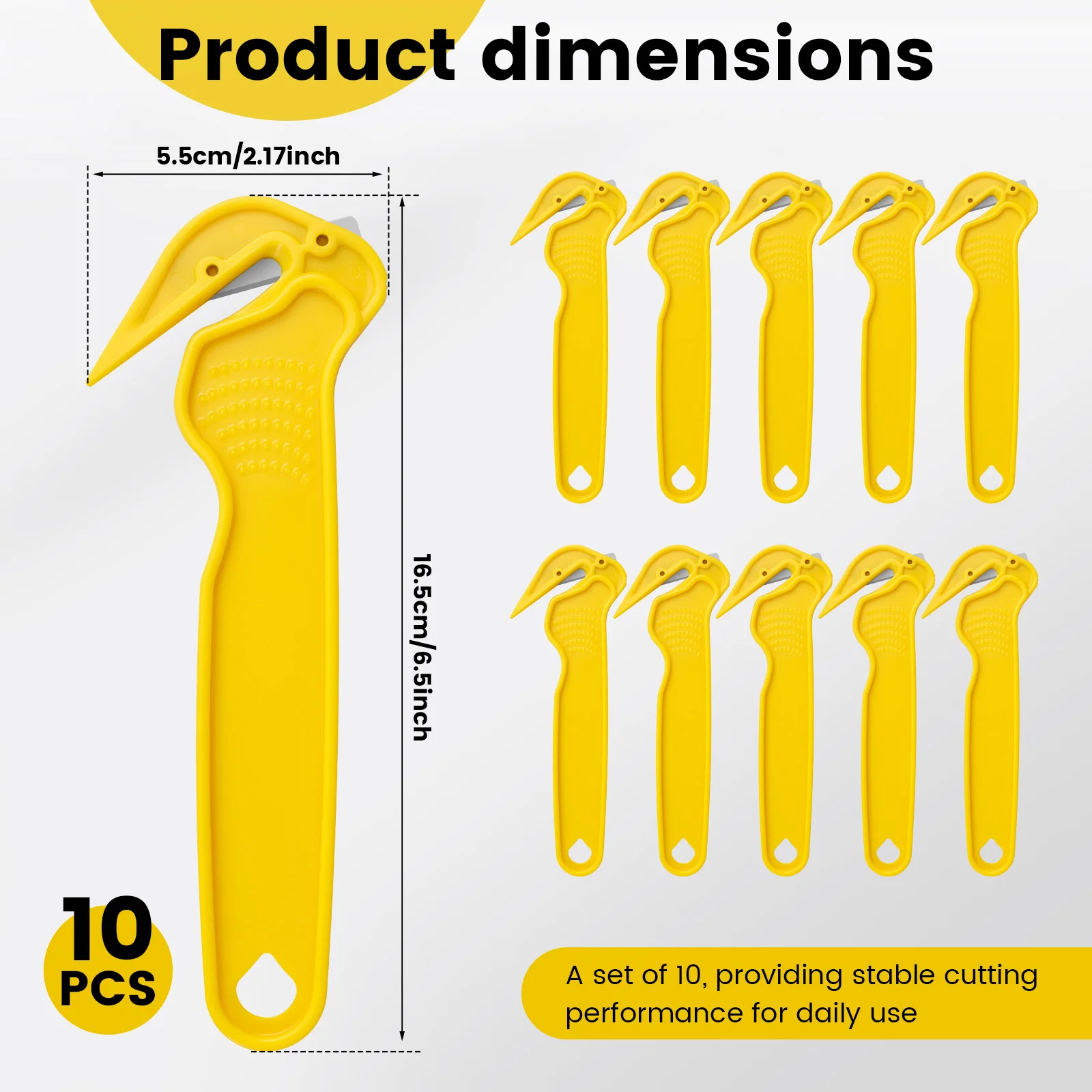

20/10 Pcs Package Opener Tools Tape Splitter for Shrink Wrap Film Safety Cutter Efficient Safety Box Cutters Multi-functional
