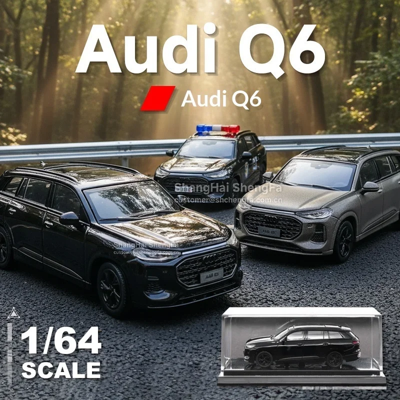 アウディ Q6 1:64 スケール オリジナル合金ダイキャストカーモデル シミュレーション オフロード SUV コレクタブルデコレーションオーナメント 車愛好家向け