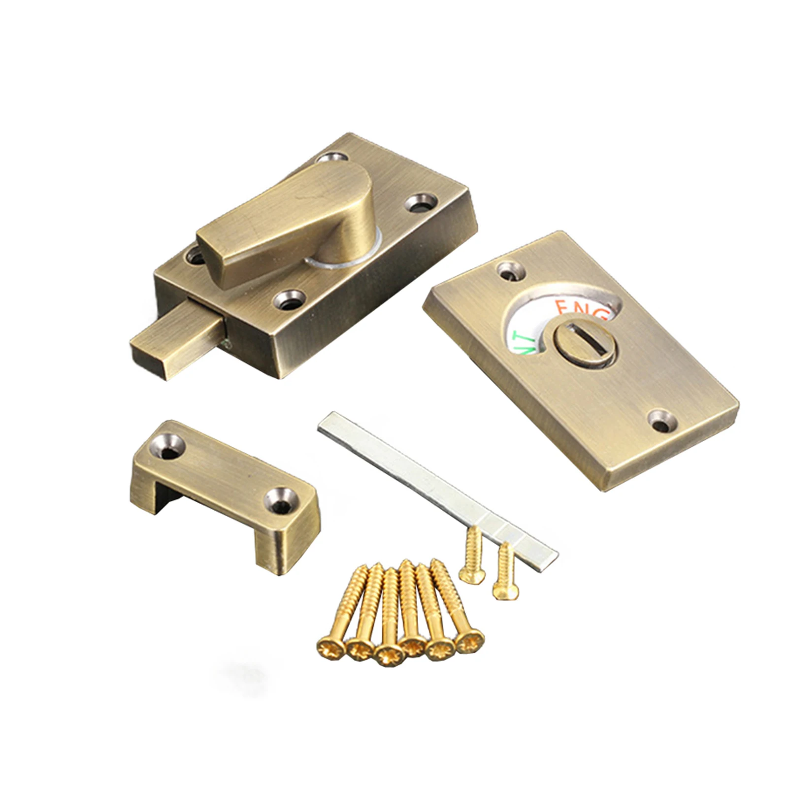 

Door Lock Indicator Zinc Alloy Latch Indicating Lock Bathroom Door Privacy Lock Poblic Toilet Door With Indicator Door Hardware