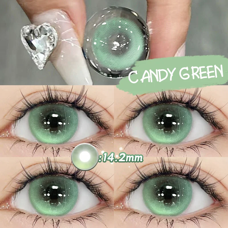 DUOXIU 1 Pair New Purple Series Contact Lenses for Eyes Natural Pupil Eye Color Lens Myopia Beauty Colored Eye Contacts