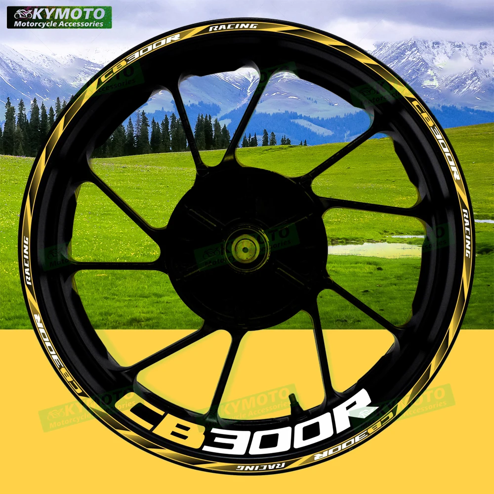 

Для Honda CB300R CB 300R аксессуары для мотоциклов 17-дюймовые наклейки на передние и задние колеса обтекатель ступицы колеса светоотражающие полосы наклейки