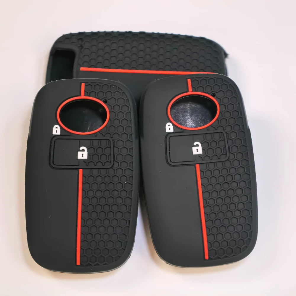 Moda de luxo para toyota wigo raize caso chave para daihatsu rocky 2 botões capa carro chaveiro titular acessórios do carro