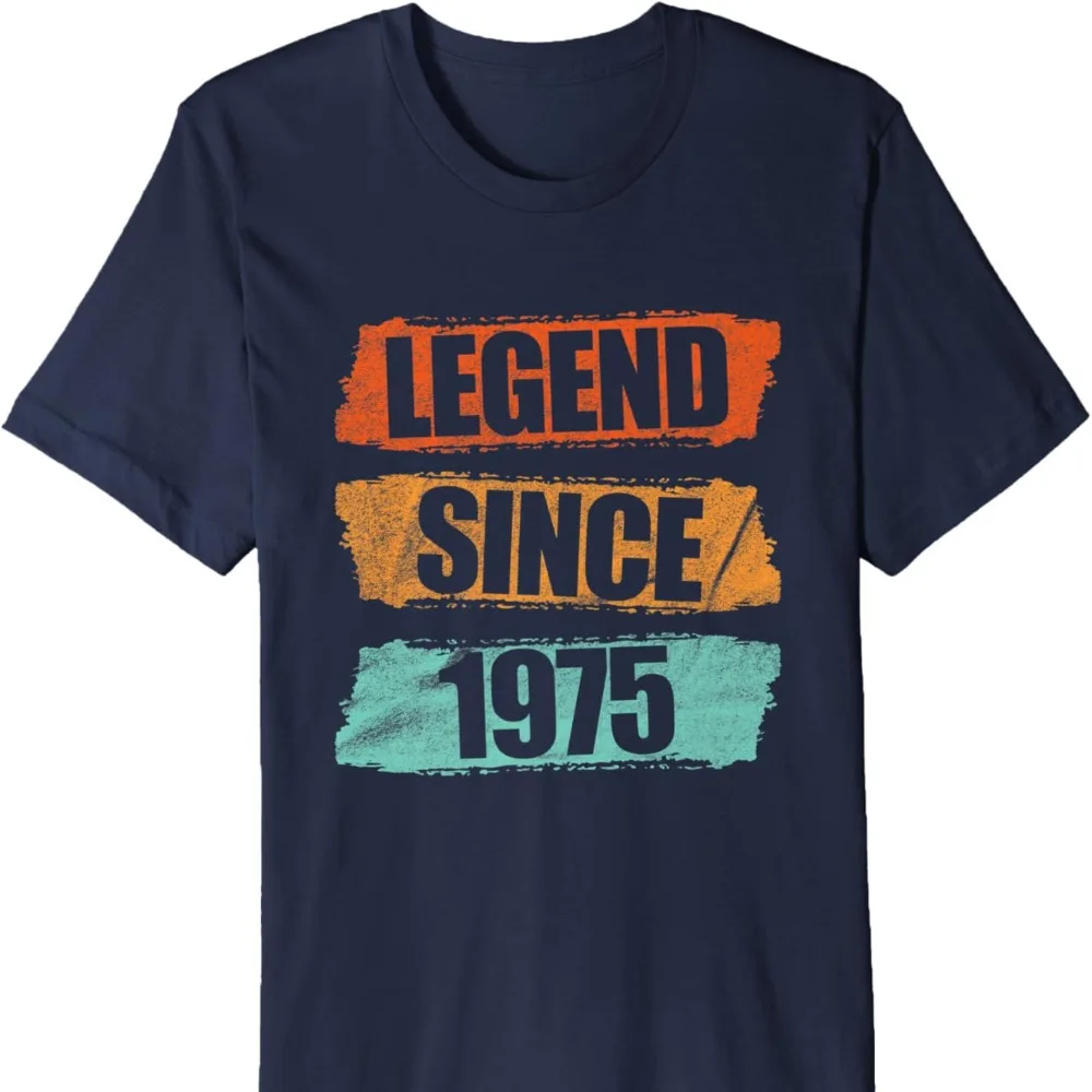 LEGEND SINCE 1975 Letter Clothes  Fit Sweatshirt for Daily Wear Breathable Camisetas Nostalgia Retro Street Fashion Tops