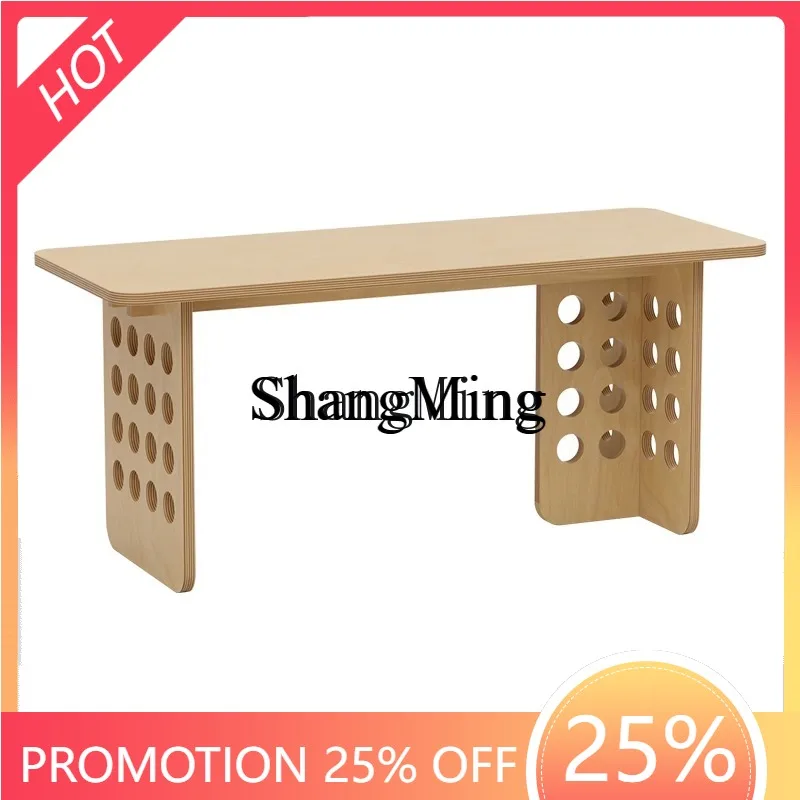 

ZYY Hole Solid Wood Removable Light Luxury Birch Desk Premium Sense Office Computer Desk