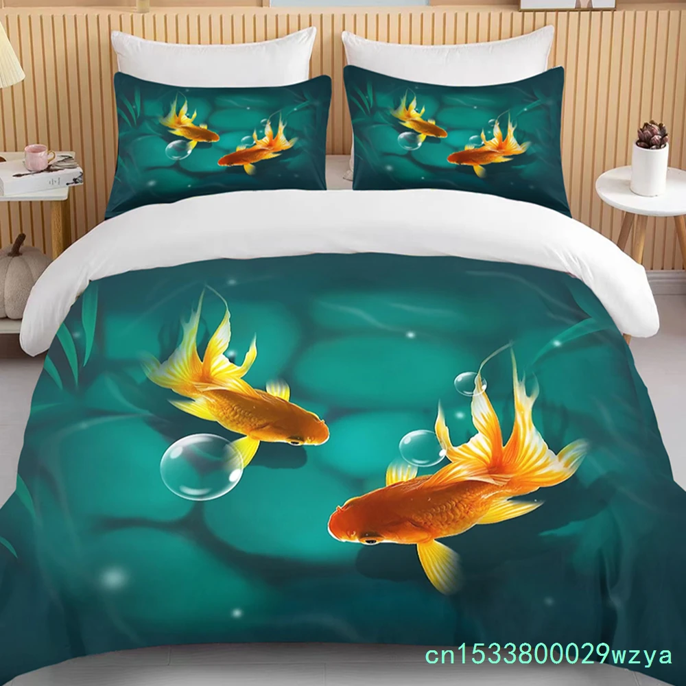 10 Größen Niedliches Goldfisch-Bettwäscheset, Maßgefertigter Bettbezug für Kinder, Jungen, Jugendliche, Videospiel-Motiv, Neue Spielcontroller-Bettdecke