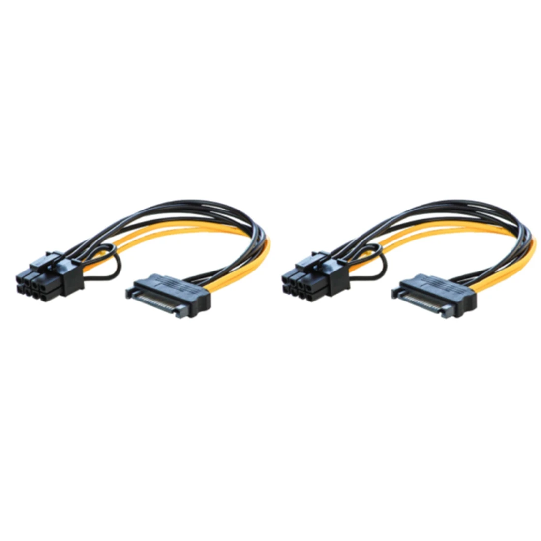 SATA 15Pin to 8Pin(6+2) Power Adapter Cable 20cm PCI-E SATA Power Supply 15-Pin to 8 Pin Cable for BTC Miner Mining