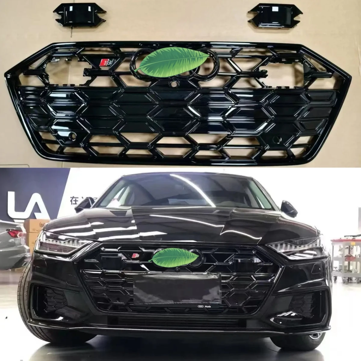 Audi A7 C8 2018-2024 Upgrade S7 2025 Racing Grille Mistlamp Frame Radiator Grill Front Bumper Grille Auto Accessoires
