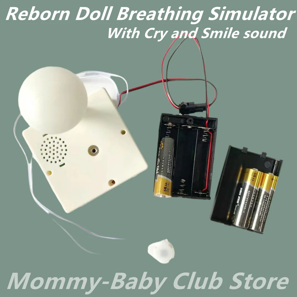 Reborn Baby Butter Breathing Simulator, Coussins Beating with Cry Sound for Newborn, Pulsing Device, Lifelike Baby Butter Accessrespiration, Gift