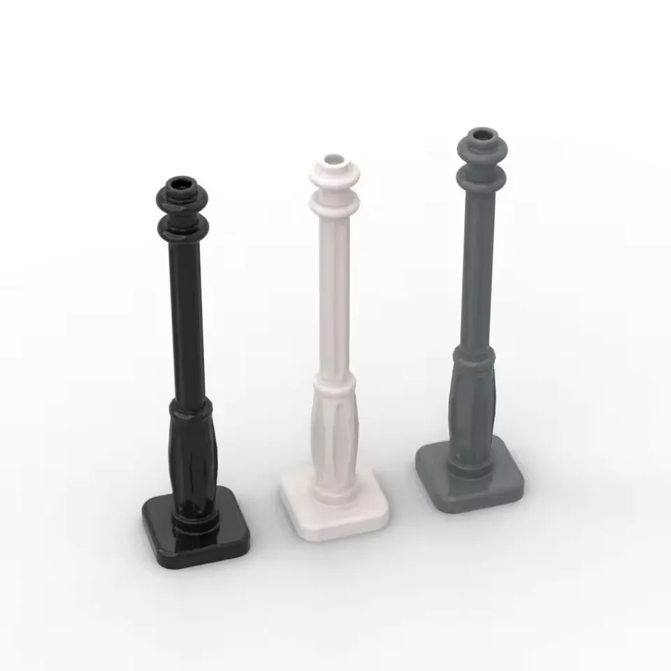 Gobricks Building Blocks GDS-M117 Lamp 2 x 2 x 7 Post with 6 Base Flutes Assembles compatible with lego 2039 children's toys